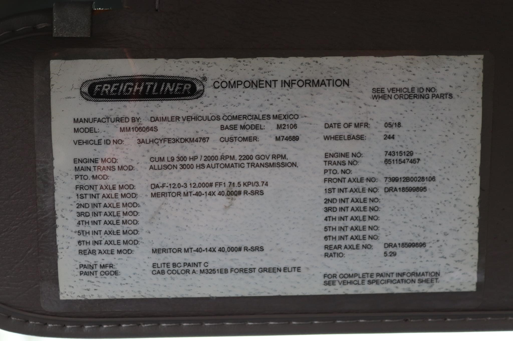 2019 FREIGHTLINER BUSINESS CLASS M2 106 - image 5 of 6
